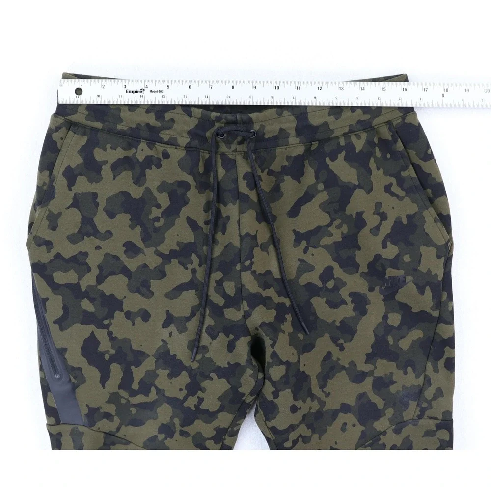 Nike Sportswear Tech Fleece Camo Jogger Pants Mens Large Green CJ5981-222